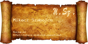 Mikecz Szabolcs névjegykártya