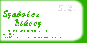 szabolcs mikecz business card